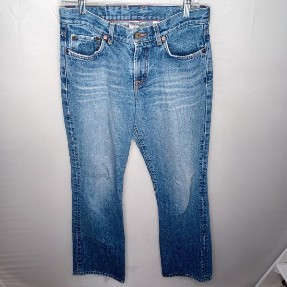 🔵 Lucky Brand Dungarees Jeans Women's 8 29 Denim Light Wash Zip Fly Mid Rise